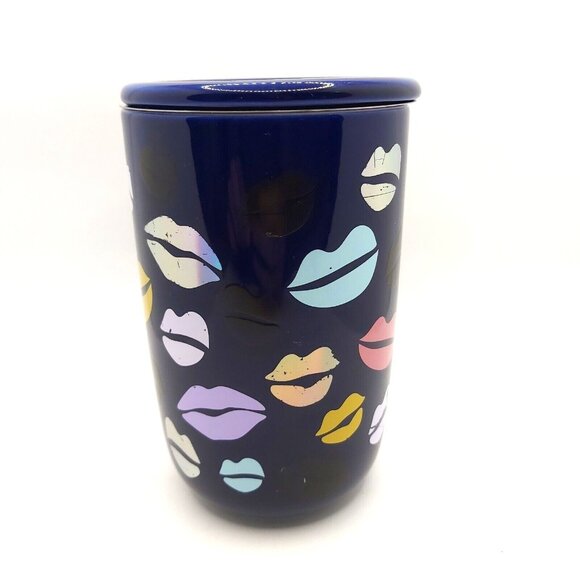 Davids Tea Nordic Mug Color Changing Lips Kiss Valentine Blue Infuser and Lid - Picture 2 of 12